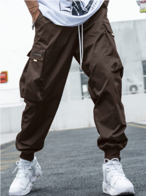 Herren Lässige Cargo Jogger Hose | Elastisches Bündchen
