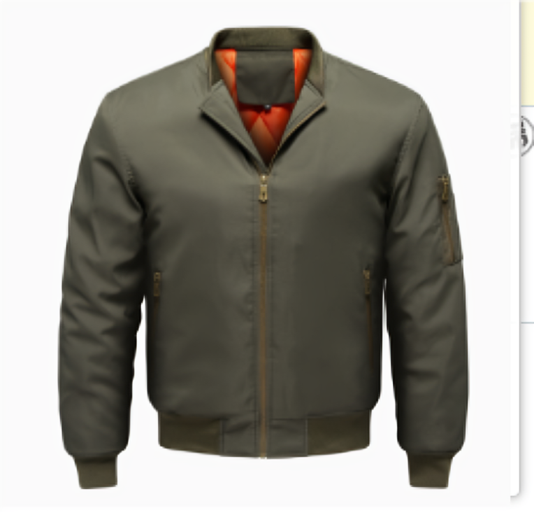 Herren winddichte Bomberjacke | Reissverschluss