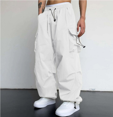 Herren weitem Bein Cargo Hose | Mehrere Taschen