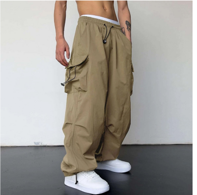 Herren weitem Bein Cargo Hose | Mehrere Taschen
