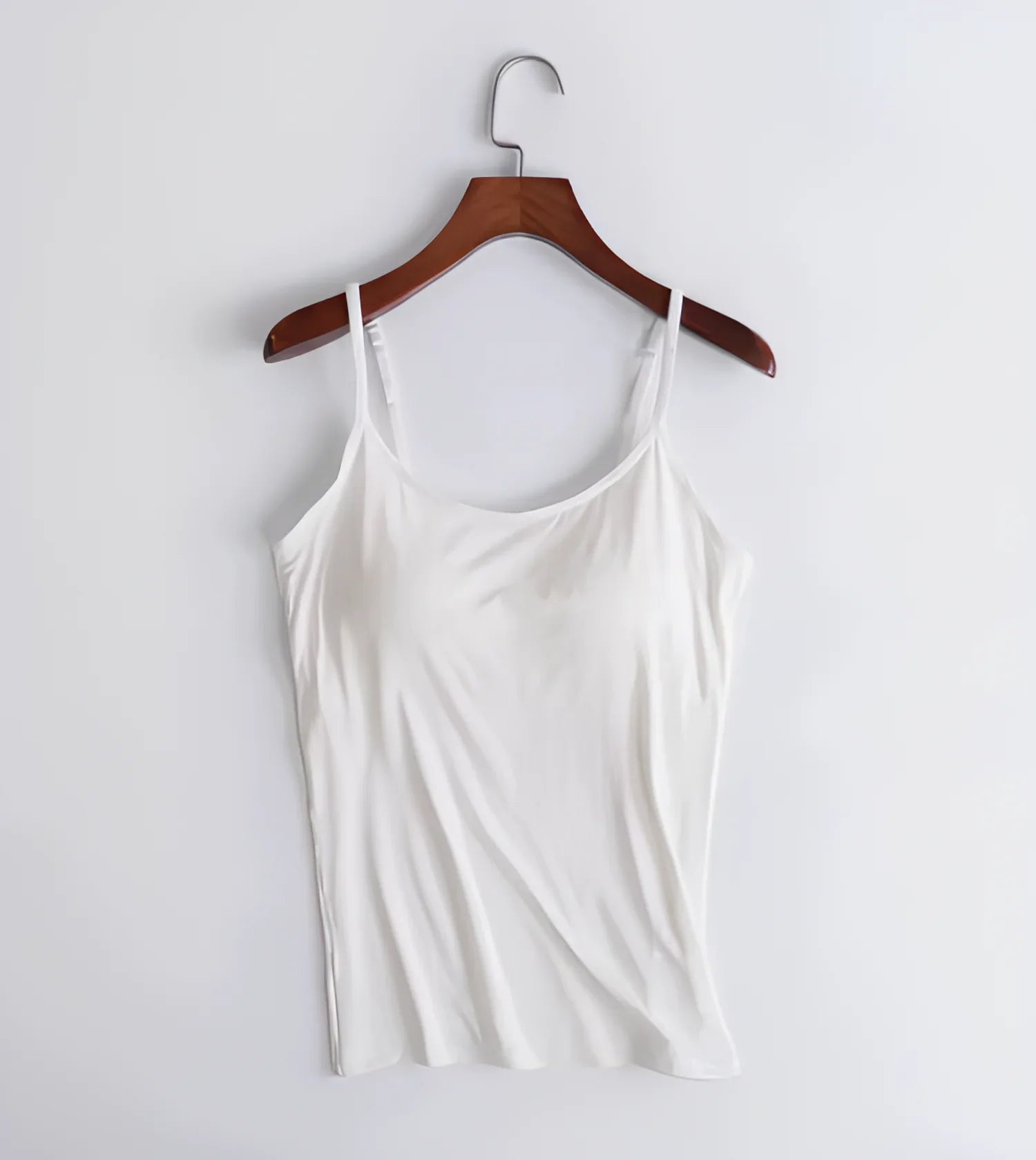 Damen Bequemes Cami Oberteil | Eingebauter BH