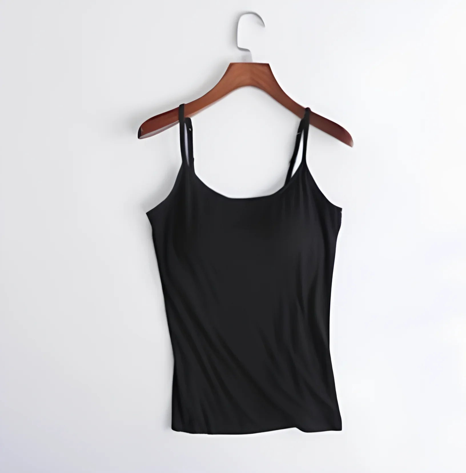 Damen Bequemes Cami Oberteil | Eingebauter BH