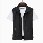 Herren Ärmellose Winddichte Reißverschluss Jacke | Draußen