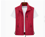 Herren Ärmellose Winddichte Reißverschluss Jacke | Draußen
