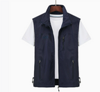Herren Ärmellose Winddichte Reißverschluss Jacke | Draußen