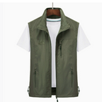 Herren Ärmellose Winddichte Reißverschluss Jacke | Draußen