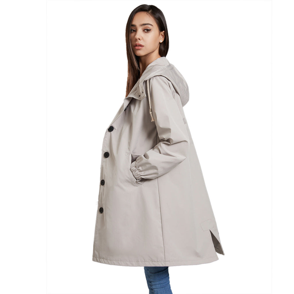 Stylische Damen Regenjacke | Mit Kapuze