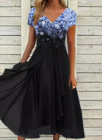 Marigon | Damen Hochzeit Abendkleid mit Glitzer | Maxi