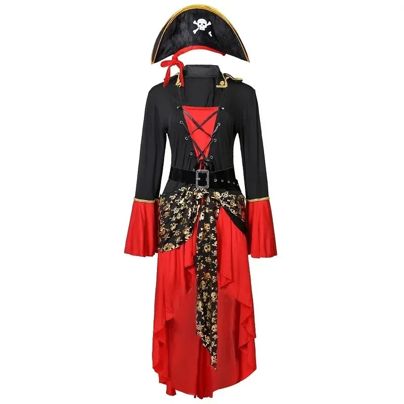 Piratenkapitän Halloween Kostüm Kleid | Midi