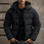 Herren Puffer Winter Reißverschluss Jacke | Kapuze