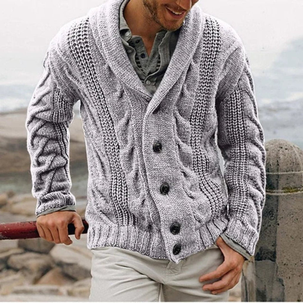 Herren Langarm Warme Strick Strickjacke | Winter