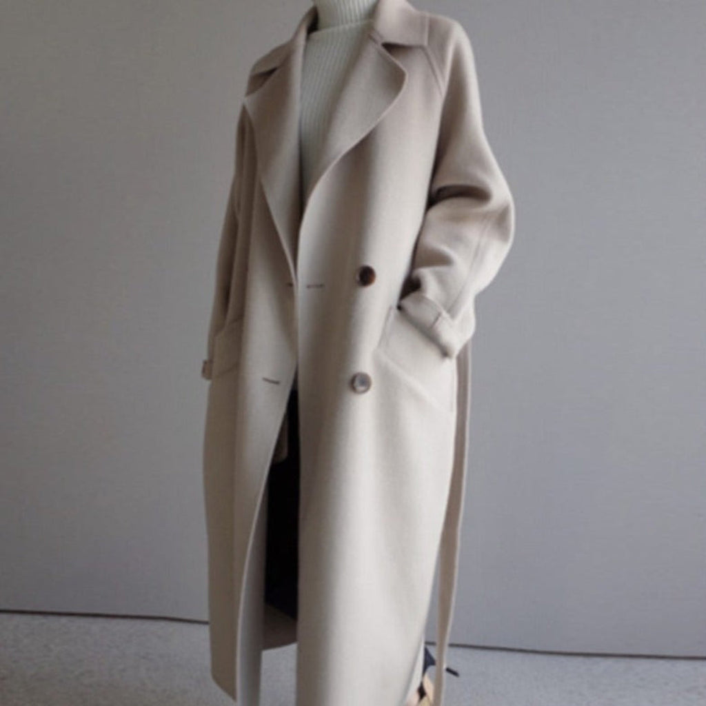 Nadjain | Damen Warmer Trenchmantel | Langarm