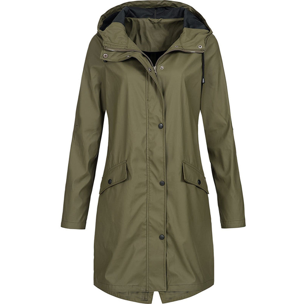 Modische Regenjacke für Damen | Mit Kapuze