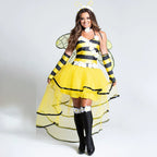 Biene Cosplay Halloween Kostüm Damen | Midikleid