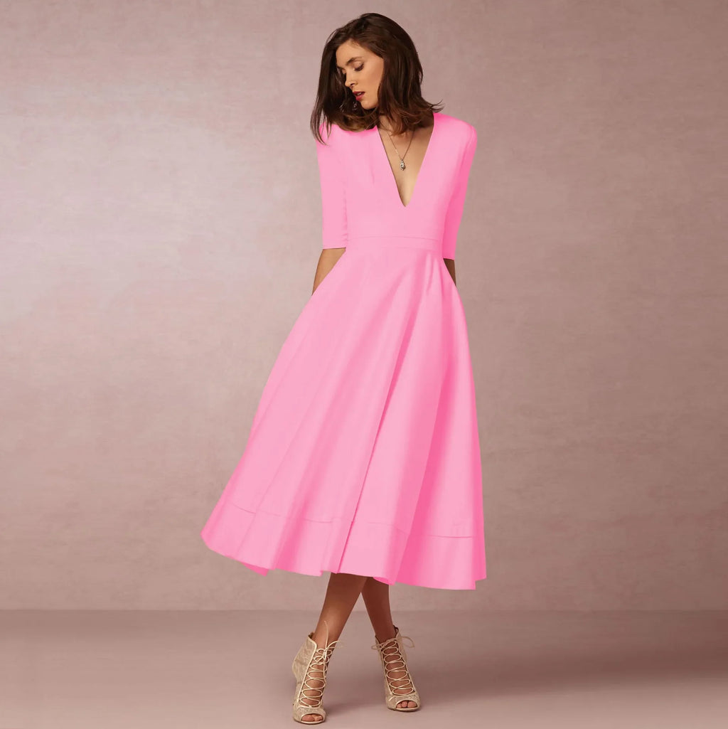 Roryna | Damen Hochzeitsgast Kleid Sommer | Midikleid