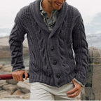 Herren Langarm Warme Strick Strickjacke | Winter