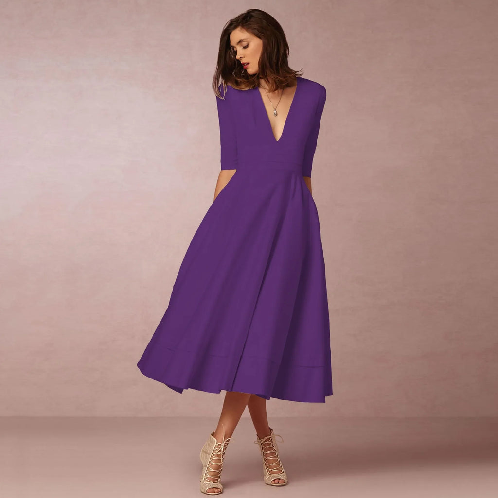 Roryna | Damen Hochzeitsgast Kleid Sommer | Midikleid