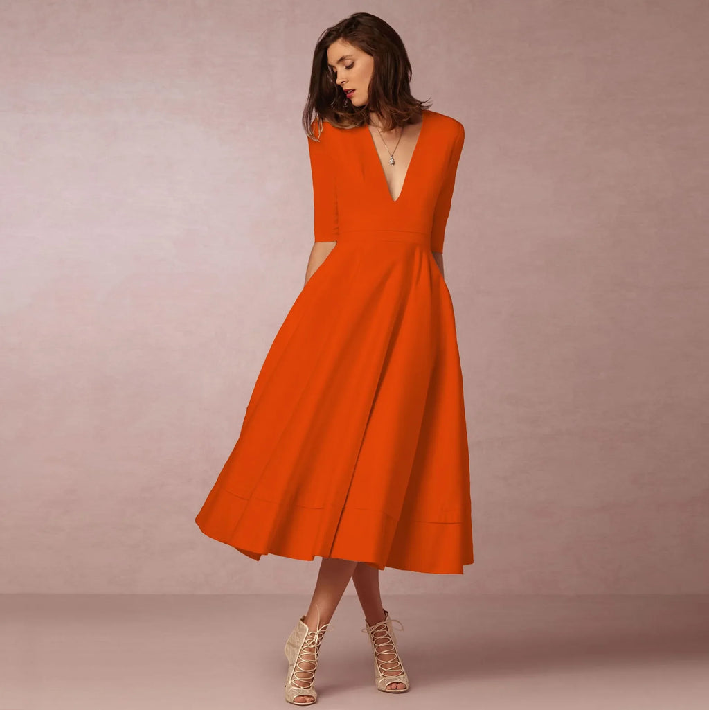 Roryna | Damen Hochzeitsgast Kleid Sommer | Midikleid