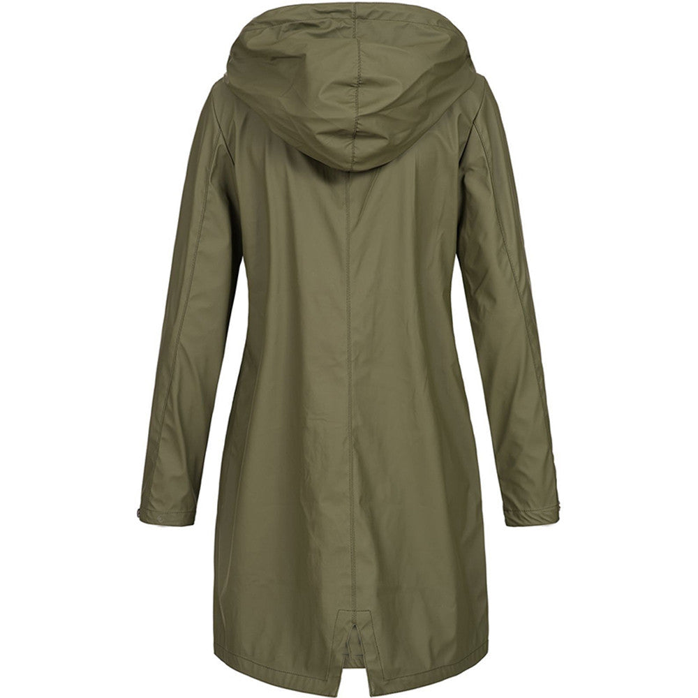 Modische Regenjacke für Damen | Mit Kapuze
