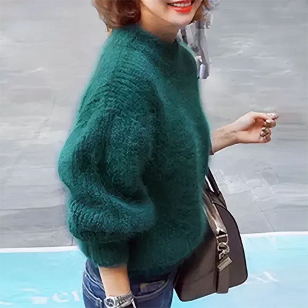 Warmer Winter Strickpullover Damen | Übergröße