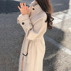 Malinam | Damen Lange Trench Mantel | Warm