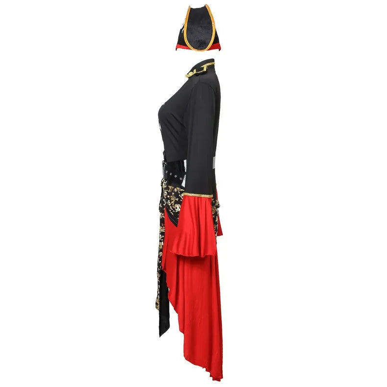 Piratenkapitän Halloween Kostüm Kleid | Midi