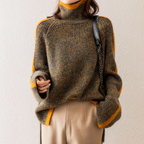 Breseis | Norweger Strickpullover Damen | Braun