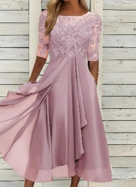 Festliche Hochzeit Abendkleid Damen | Midikleid