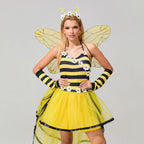 Biene Cosplay Halloween Kostüm Damen | Midikleid