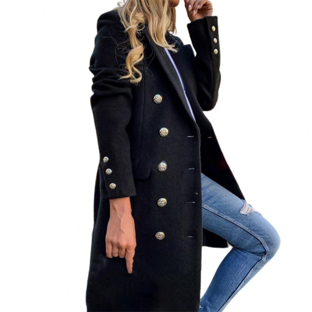 Damen Knopf Daunen Lange Wintermantel | Warm