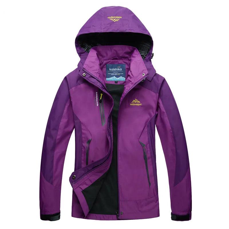 Damen Farbenfroh Regenjacke | Mit Kapuze