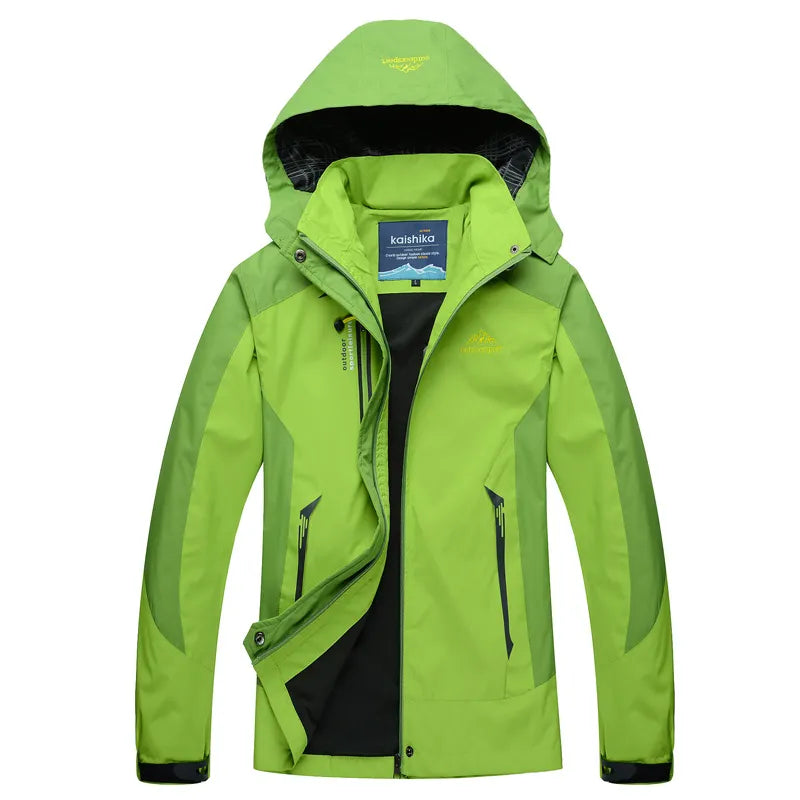 Damen Farbenfroh Regenjacke | Mit Kapuze