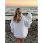 Erenabaji | Damen Übergroßer Strickpullover | Warm 