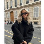 Erenabaji | Damen Übergroßer Strickpullover | Warm 