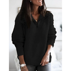 Rosgina | Warmer Winterpullover Damen | Reißverschluss