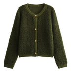 Kerstinin | Damen Teddy-Strickjacke