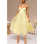 Damen Modernes Spaghettiträgern-Kleid | Maxi