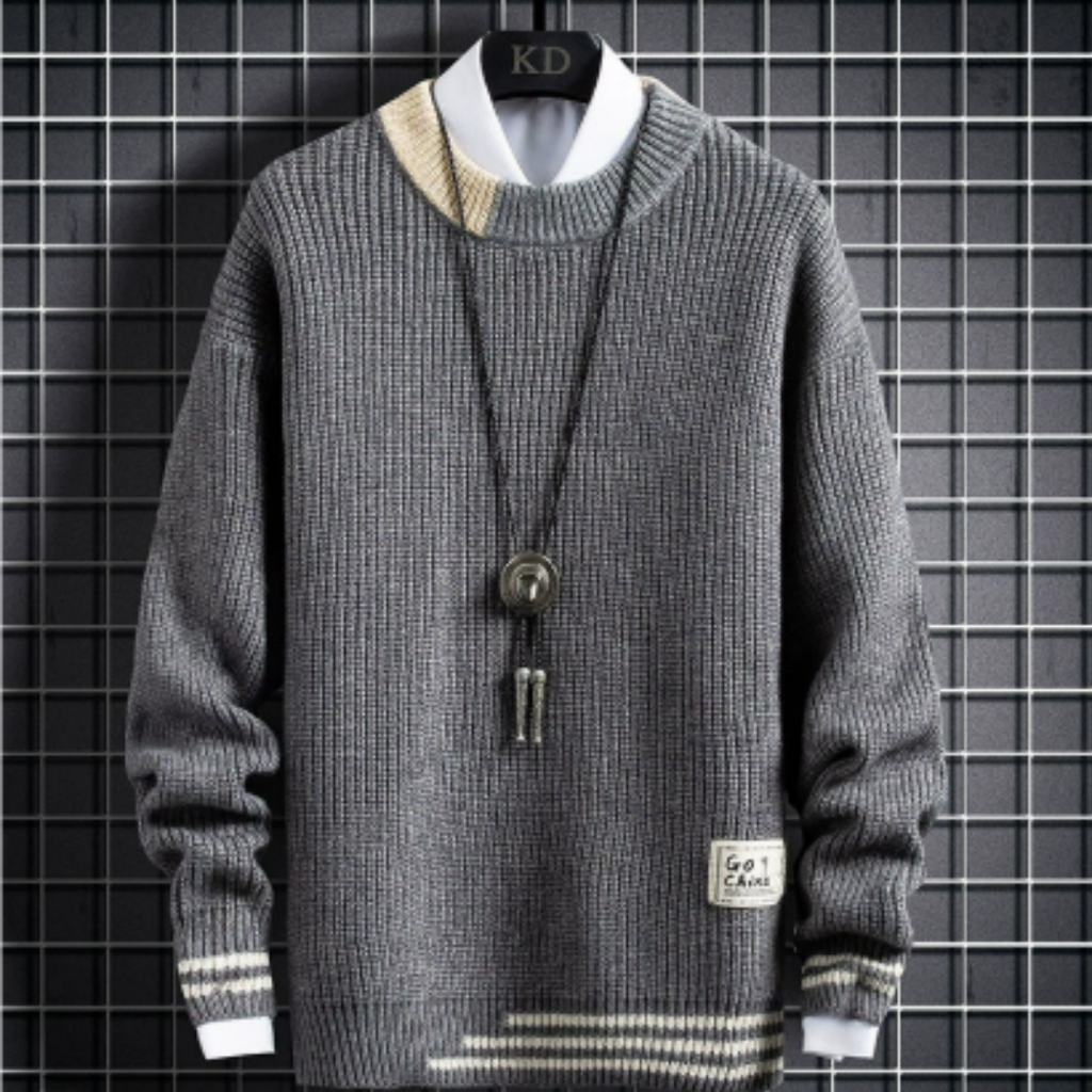 Herren Langarm Warmer Strickpullover | Winter