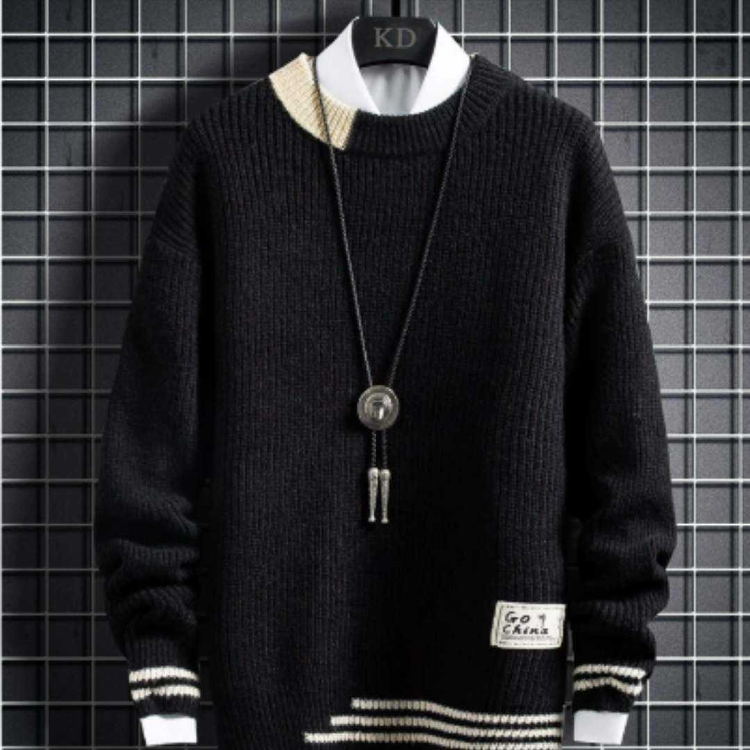 Herren Langarm Warmer Strickpullover | Winter