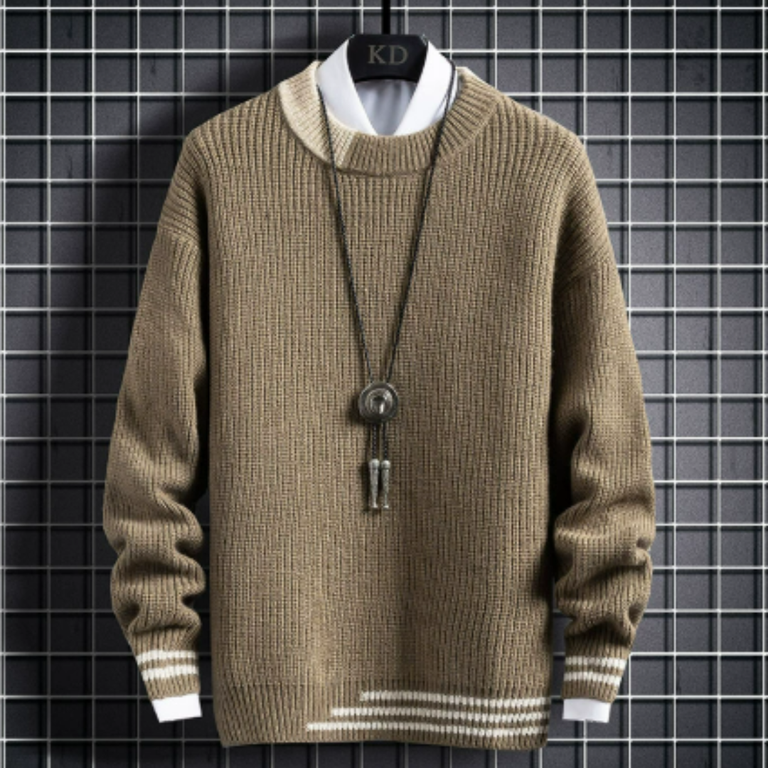 Herren Langarm Warmer Strickpullover | Winter