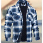 Herren Knopf Daunen Warme Hemdjacke | Langarm