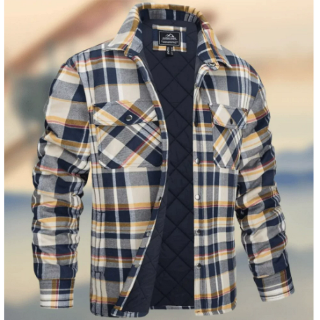 Herren Knopf Daunen Warme Hemdjacke | Langarm