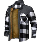 Kariertes Lässig Winterjacke Herren | Warm