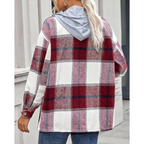Tildarin | Damen Warme Kapuzen-Strickjacke | Knopf Daunen
