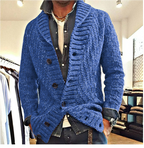 Sigismund | Herren Knopf Daunen Strickjacke | Strick