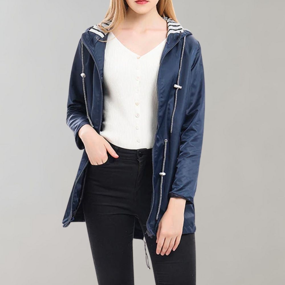 Vielseitige Regenjacke für Damen | Kapunze