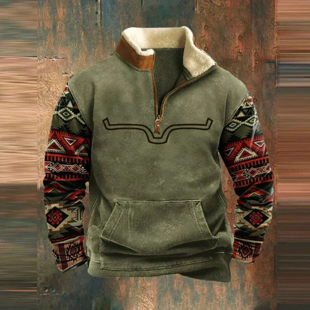 Herren Halbem Reißverschluss Winterpullover | Langarm