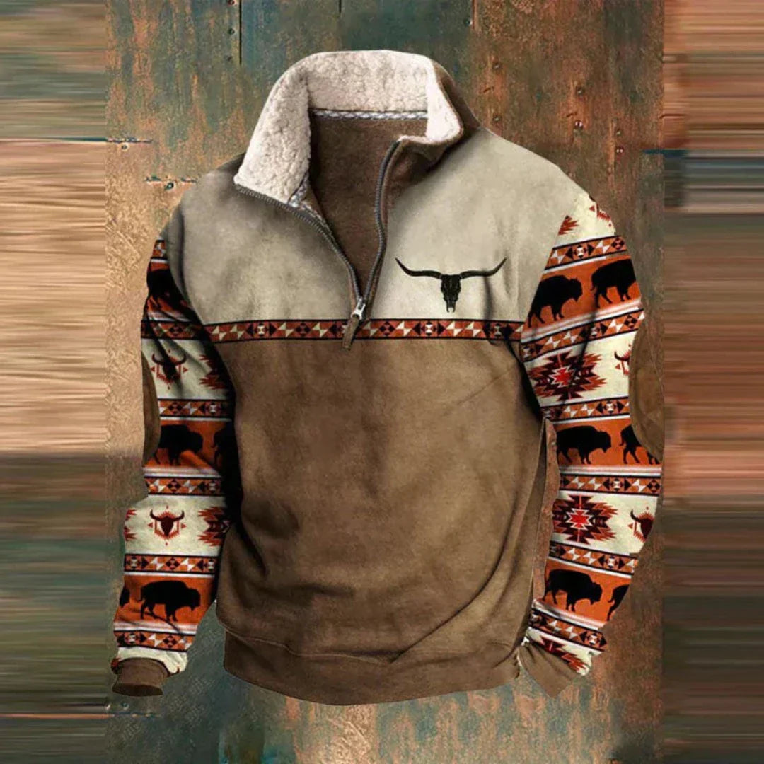 Herren Halbem Reißverschluss Winterpullover | Langarm