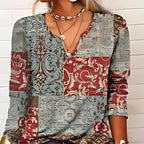 Christanin | Damen Bequeme Bluse | Jahrgang