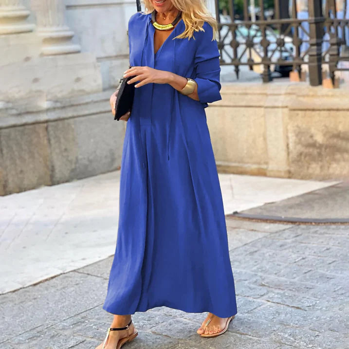Hannalore | Damen Bequemes Maxikleid